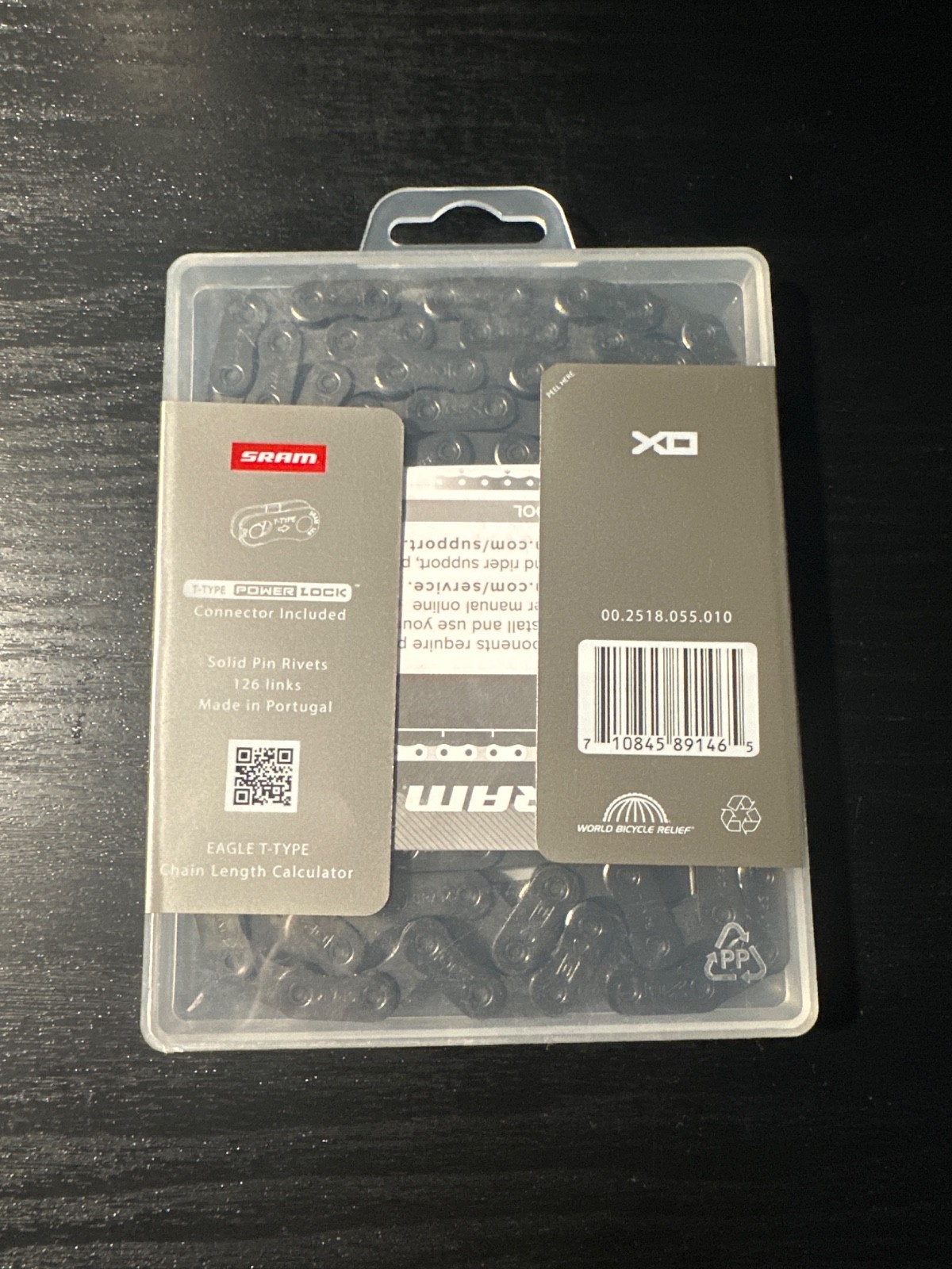 SRAM X0 Eagle T-Type Flattop Chain – 12-Speed, 126 Links, Solid Pin, Includes