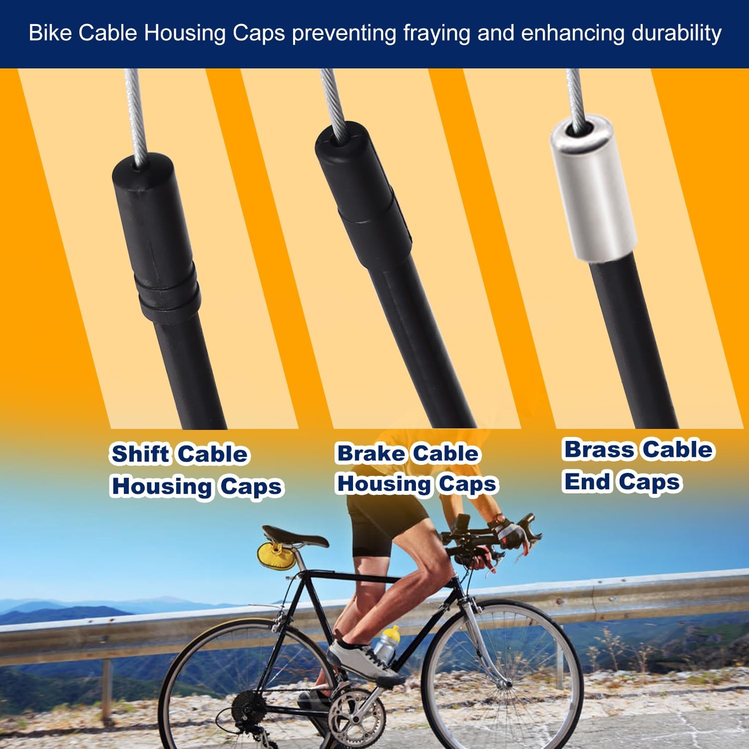 weideer Bicycle Brake Cable Shift Cable Bike Cable Housing Kit Bike Brake Cable