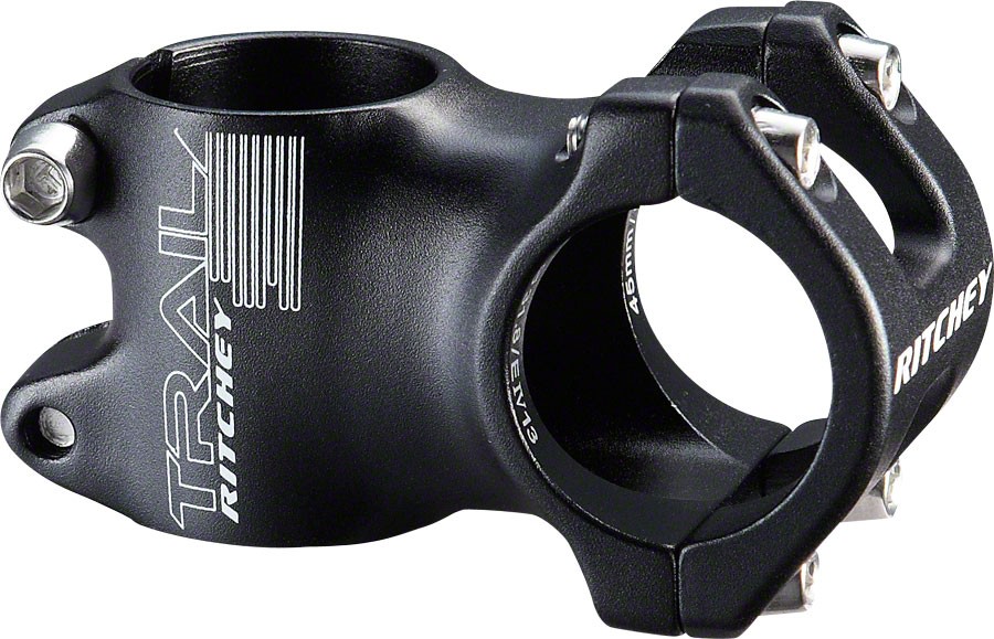 Ritchey Trail Stem: 70mm, +/- 0, 31.8, 1-1/8, Black