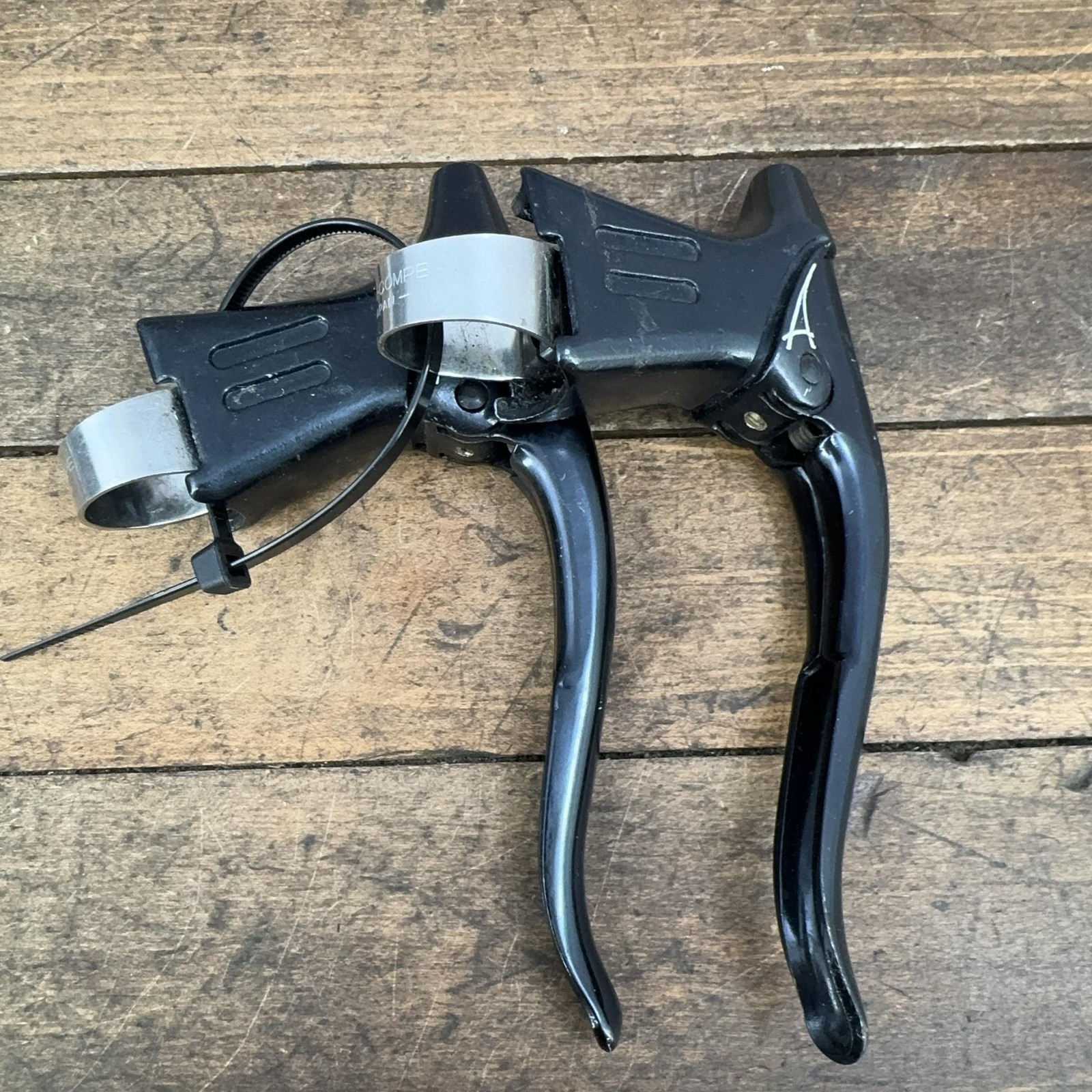 Vintage Aero Gran Compe Brake Levers Pair Black AGC 23.8mm Drop Bar Road Japan