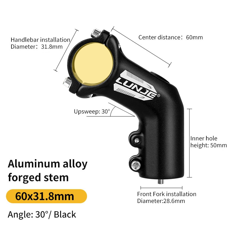 Bike Stem 31.8mm 25°/30°/35° Ultralight Aluminum MTB 3D Forged Riser
