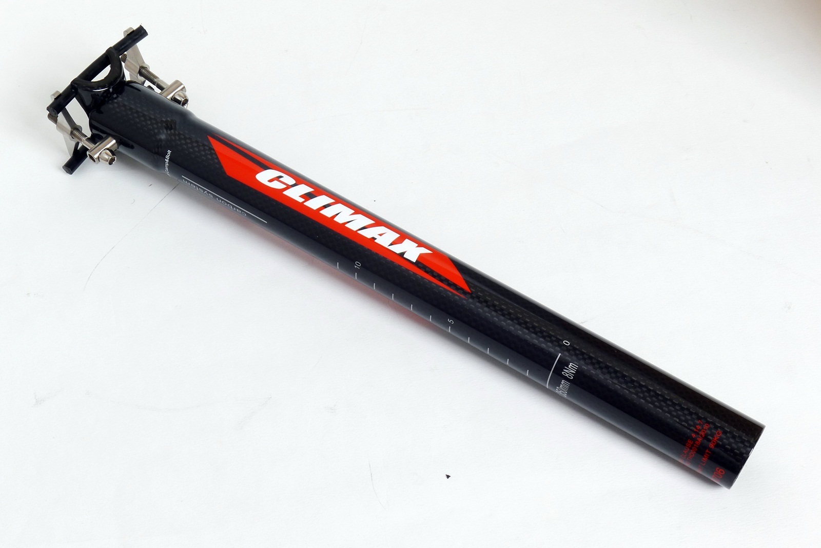 145g,34.9×350 Climax SP02C 3K gloss carbon Seatpost Ti bolt Road MTB bike Black