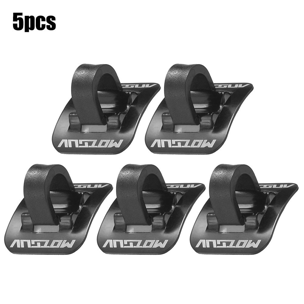 2022 New C Clips Bike Aluminum Alloy + Plastic Black With Buckle 5 Pcs/ Set