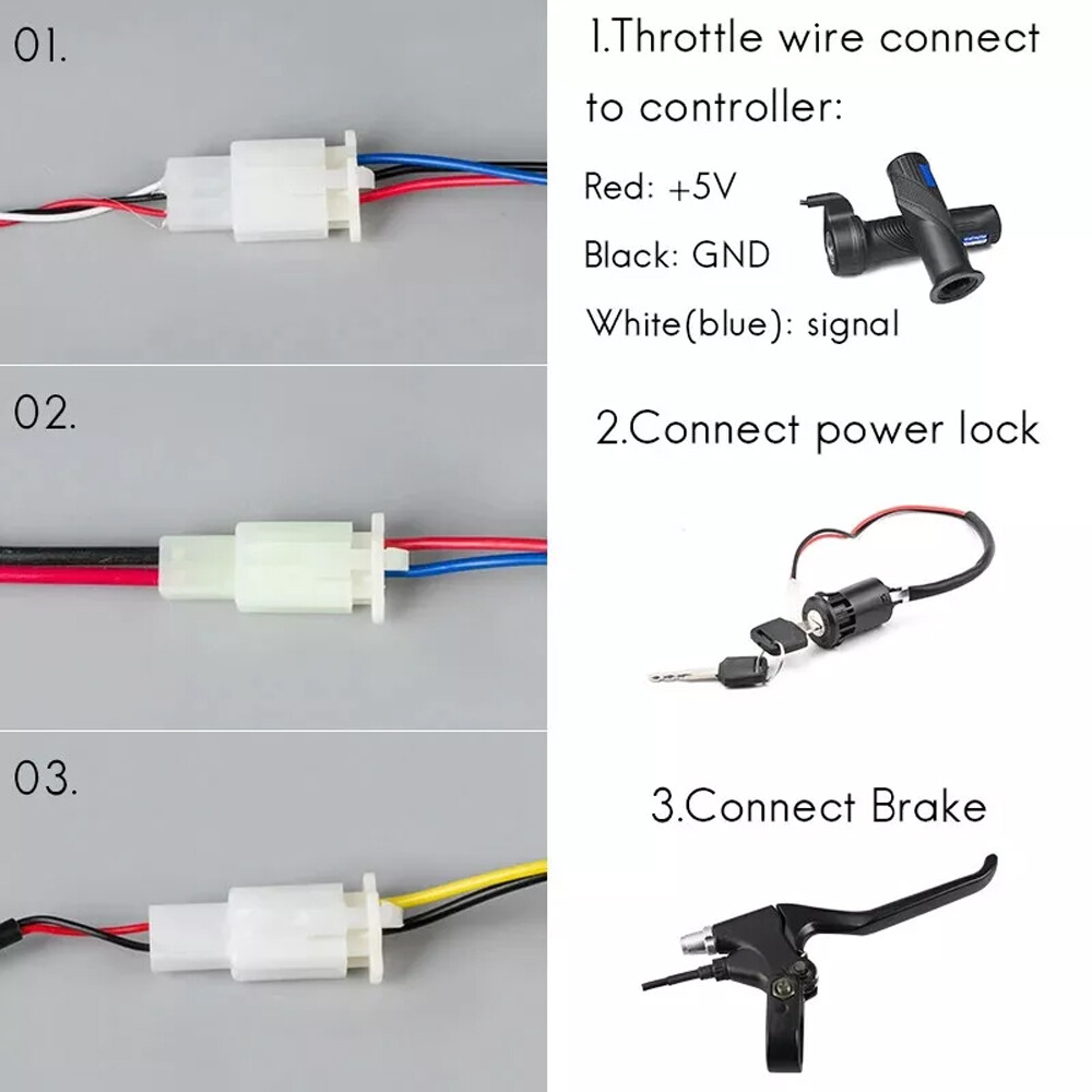 24V 36V 48V 500W Brush Controller For Electric Bike Scooter Speed Brush Motor