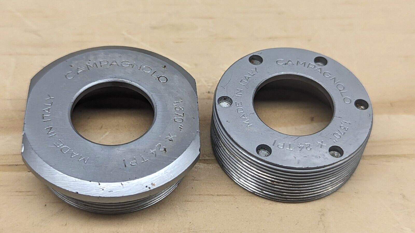 Vintage Campagnolo Record/Sport bottom bracket set 1.370x24tpi
