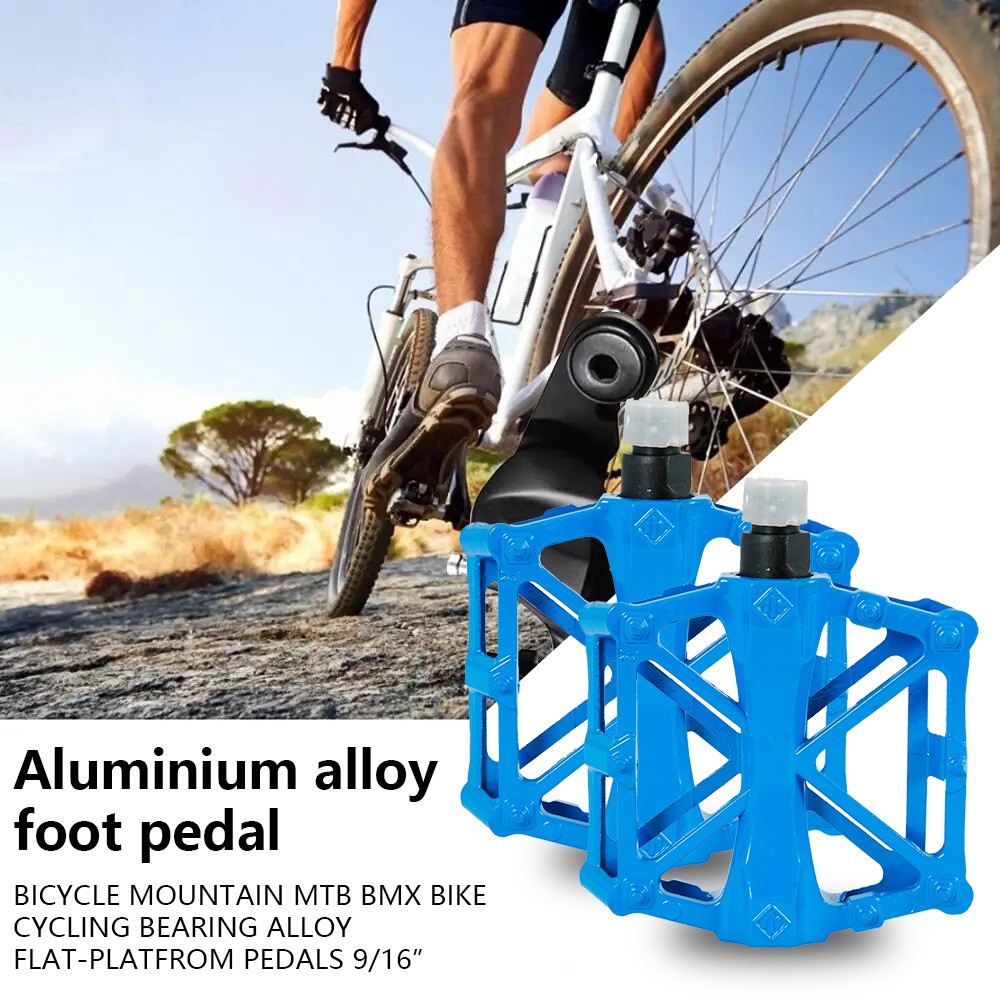 Aluminum Bike Pedals Triple Bearing CNC Body MTB Road Non-slip Sealed 9/16″
