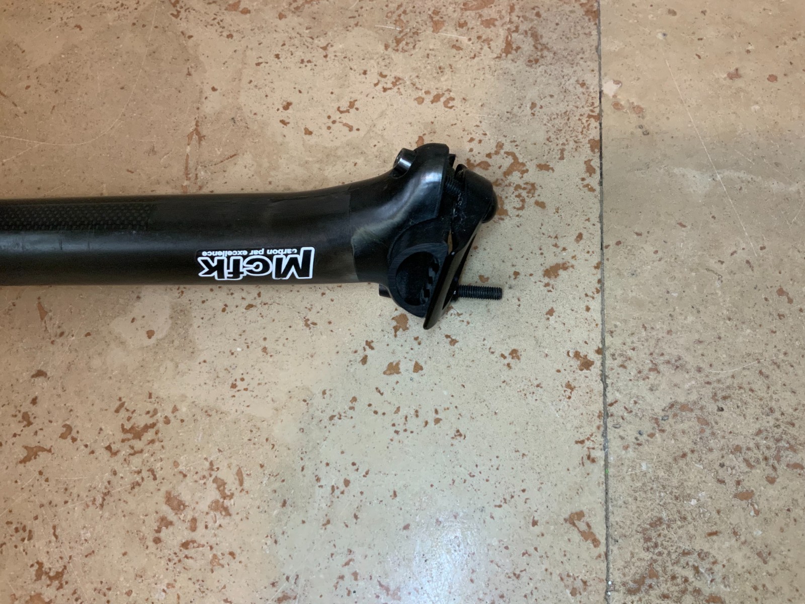 MCFK Carbon Seatpost 31.6mm Ultralight 144g w/ Clamp Black Germany