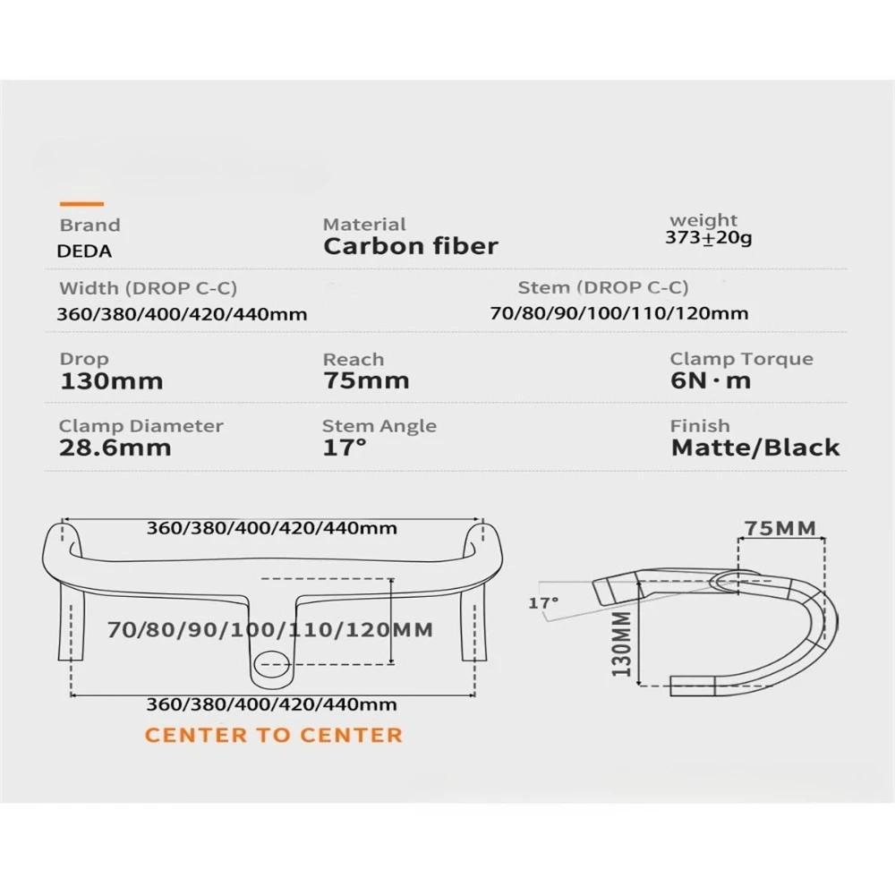 28.6mm Road Bike Carbon Integrated Handlebar with Headset Spacers Computer