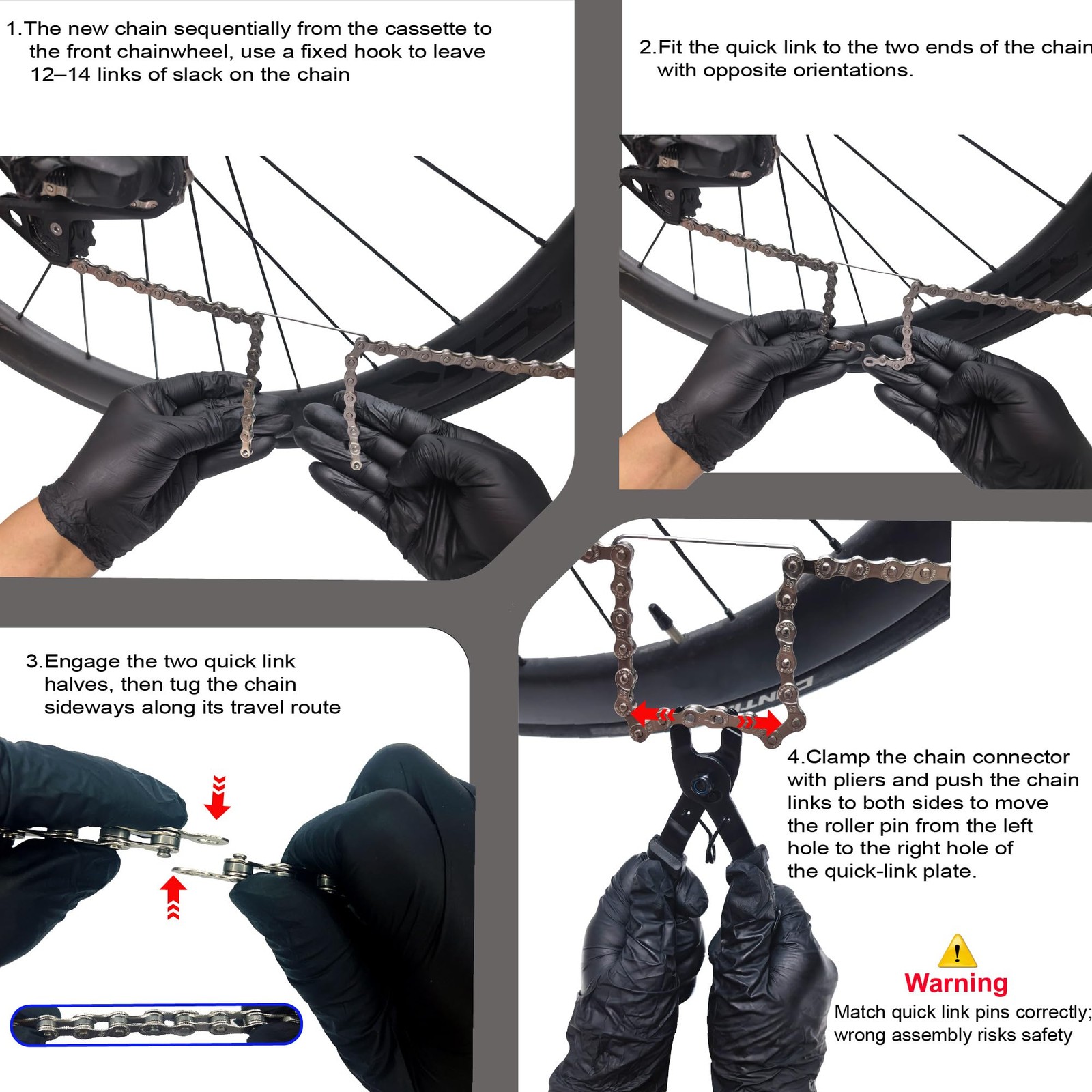 Bike Chain Kit, 6/7/8 Speed Chain Tool & Bicycle Chain Kit, 1/2×3/32 126 Link…