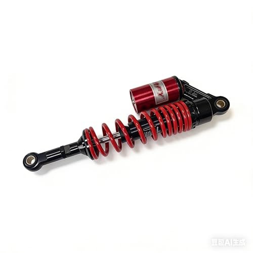 360mm 14.17 inch 7mm Spring Universal Motorcycle Air Shock Absorber Red Black