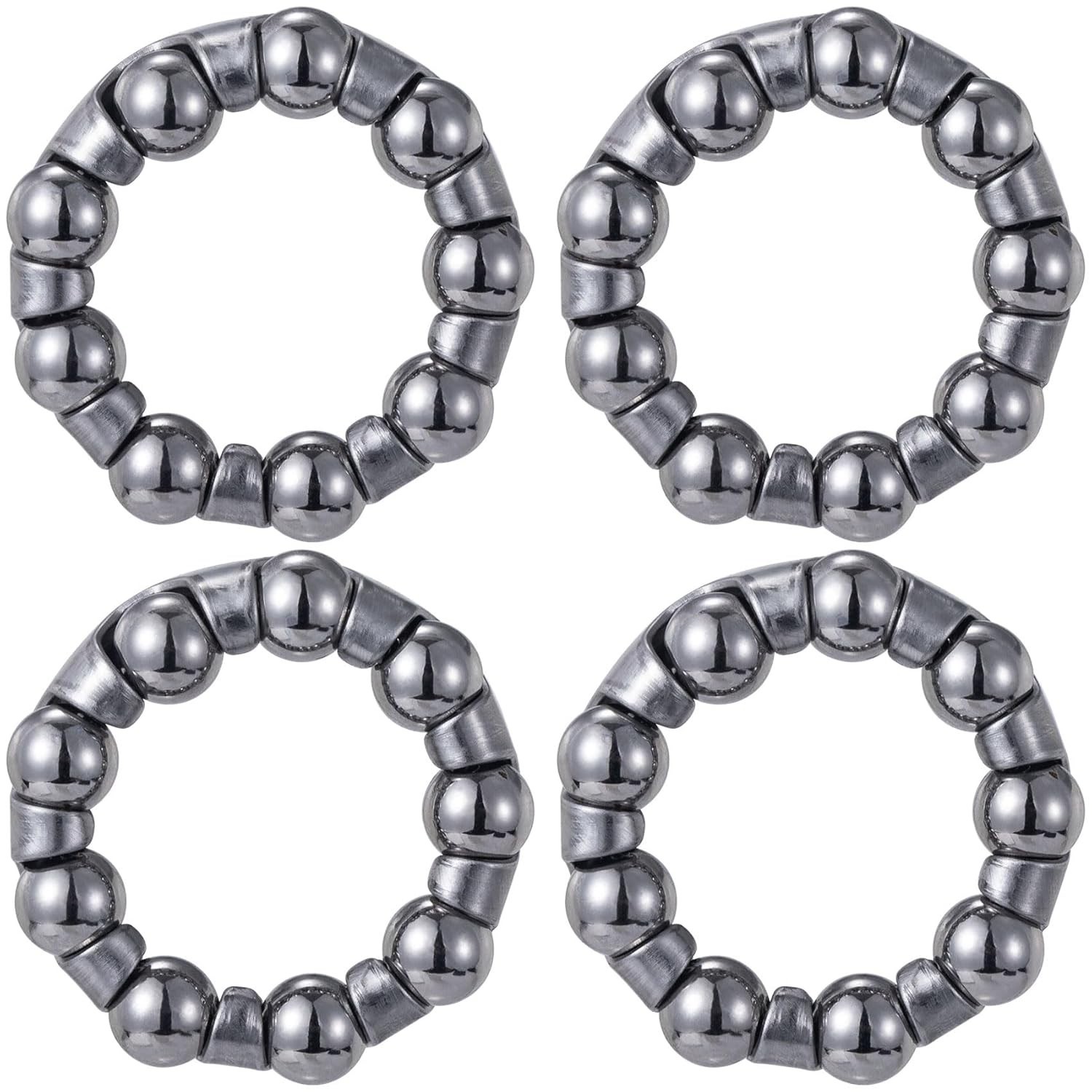 CustomyLife 4pcs 1/4 in x 9 Balls Bicycle Crank Ball Bearing Silver Bottom Brack