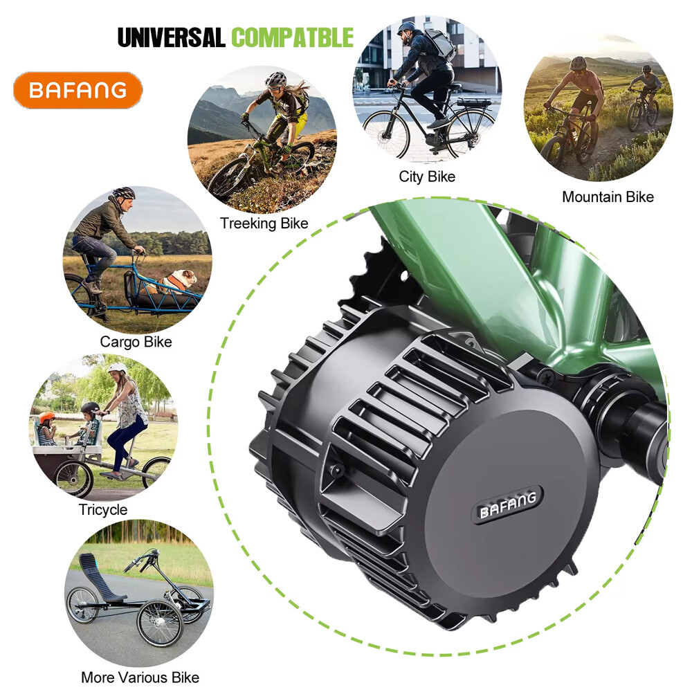 48V 750W Bafang Mid Drive Motor Kits BBS02B 68-73mm Electric Bike Conversion Kit