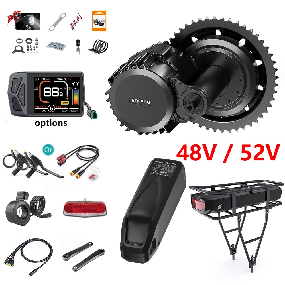 48V1000W BAFANG Mid Drive Motor Kit 52V BBSHD E-bike Conversion Kits 68-120mm US