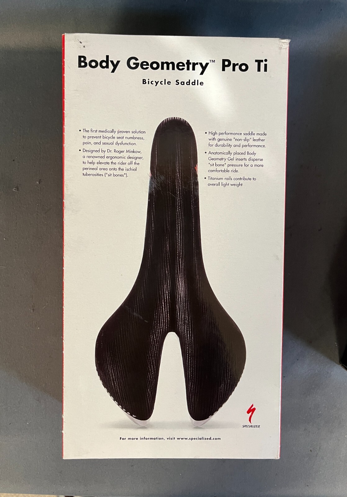 Specialized Body Geometry Pro Ti Road Saddle 138mm Titanium 7×7 Rails Leather