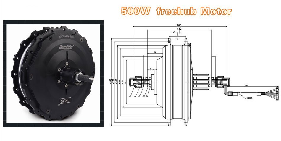48V 500W 1000W Electric Bicycle Front Rear Gear Hub Motor Wheel Conversion Kit