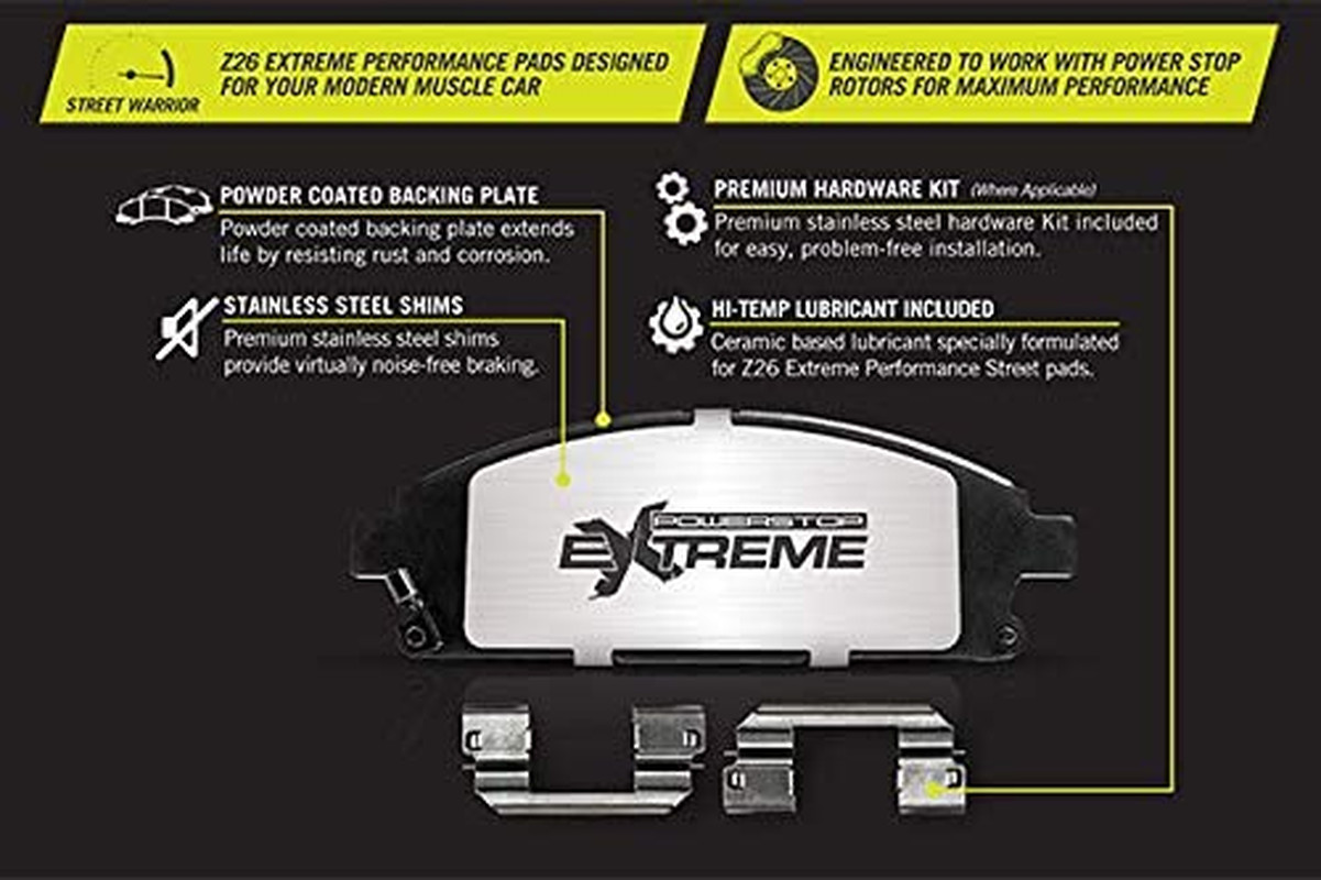 Power Stop Front Z26-1405 Z26 Extreme Performance Carbon-Ceramic Brake Pad