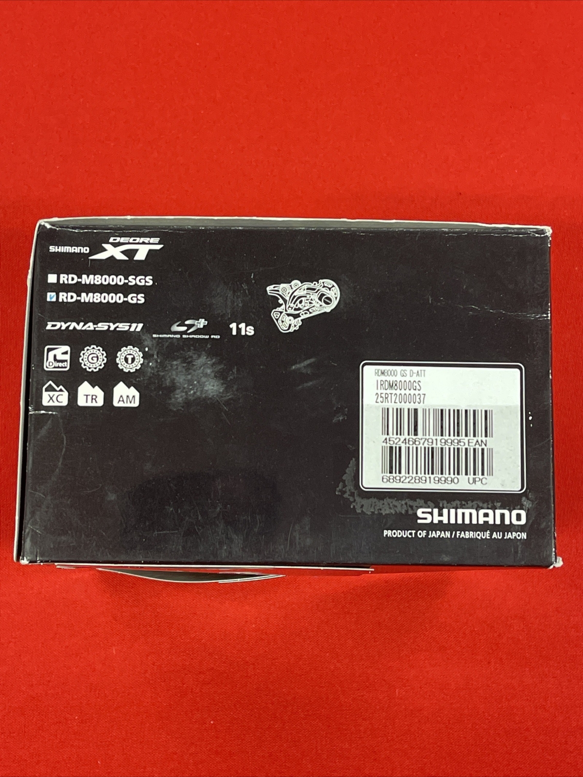 SHIMANO XT RD-M8000-GS Rear Derailleur 11 Speed Medium Cage Black W/ Clutch NEW