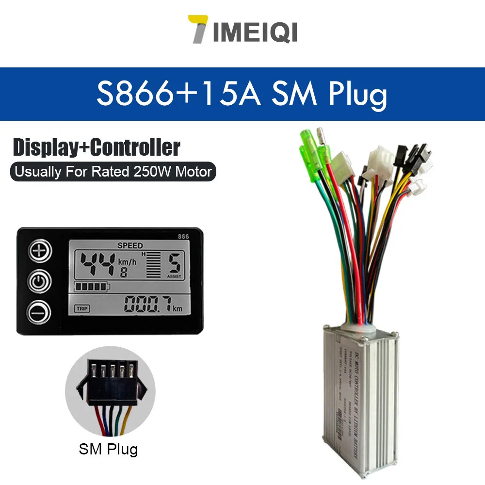 Electric Bicycle 250W-1500W Sinewave Controller with LCD Display 36V 48V 15A-35A