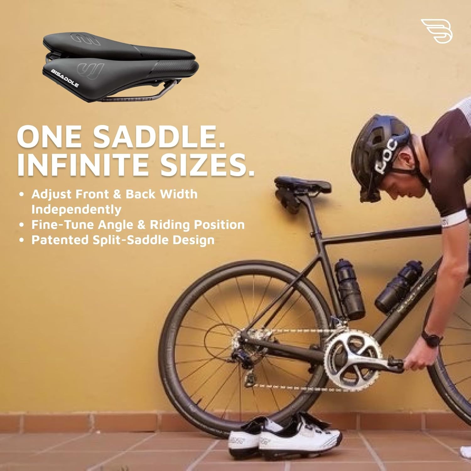 Hurricane Bike Saddle – Adjustable Split Saddle – Short Nose Road Bike Seat