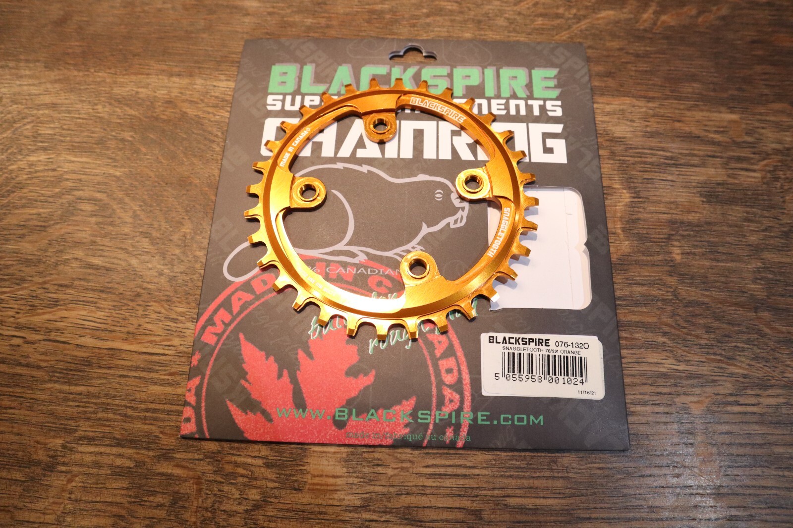 New BLACKSPIRE Chainring Asymmetrical 76MM BCD 4 Bolt 32T Orange FOR SRAM XX1