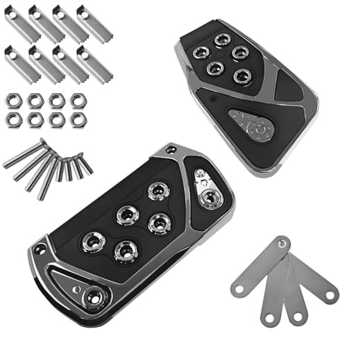 2PCS Car Pedal Covers 2.55In x 5.11In Automatic Transmission Gas and Black