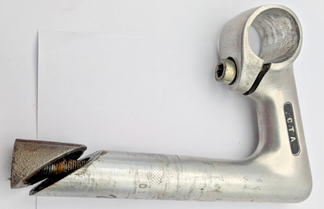 CTA QUILL STEM 22.0 FRENCH 25.0MM CLAMP 75MM REACH SILVER ALUMINUM