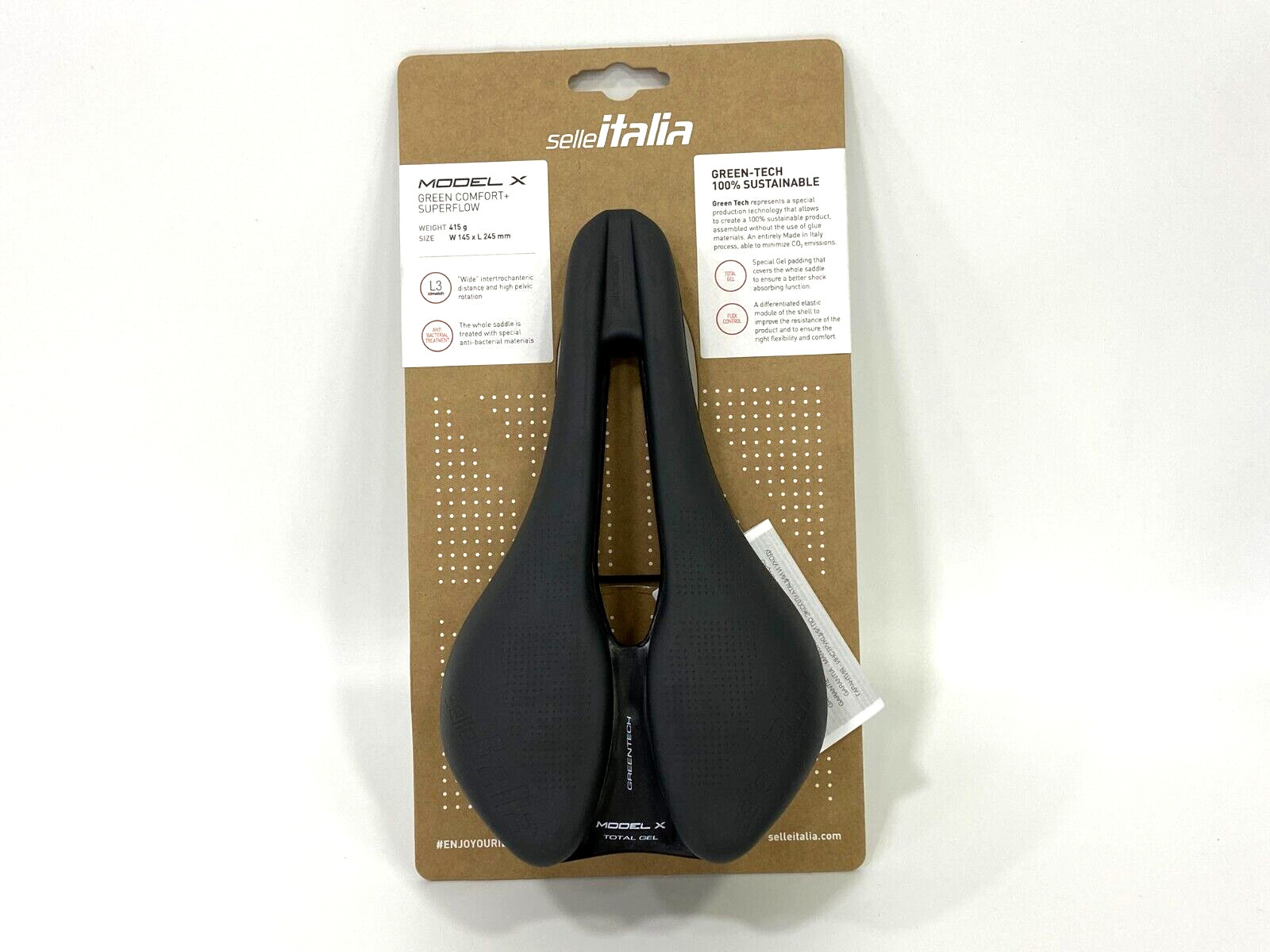 Selle Italia Model-X Comfort Plus Superflow 145x245mm Alloy Rail Saddle (Grey)