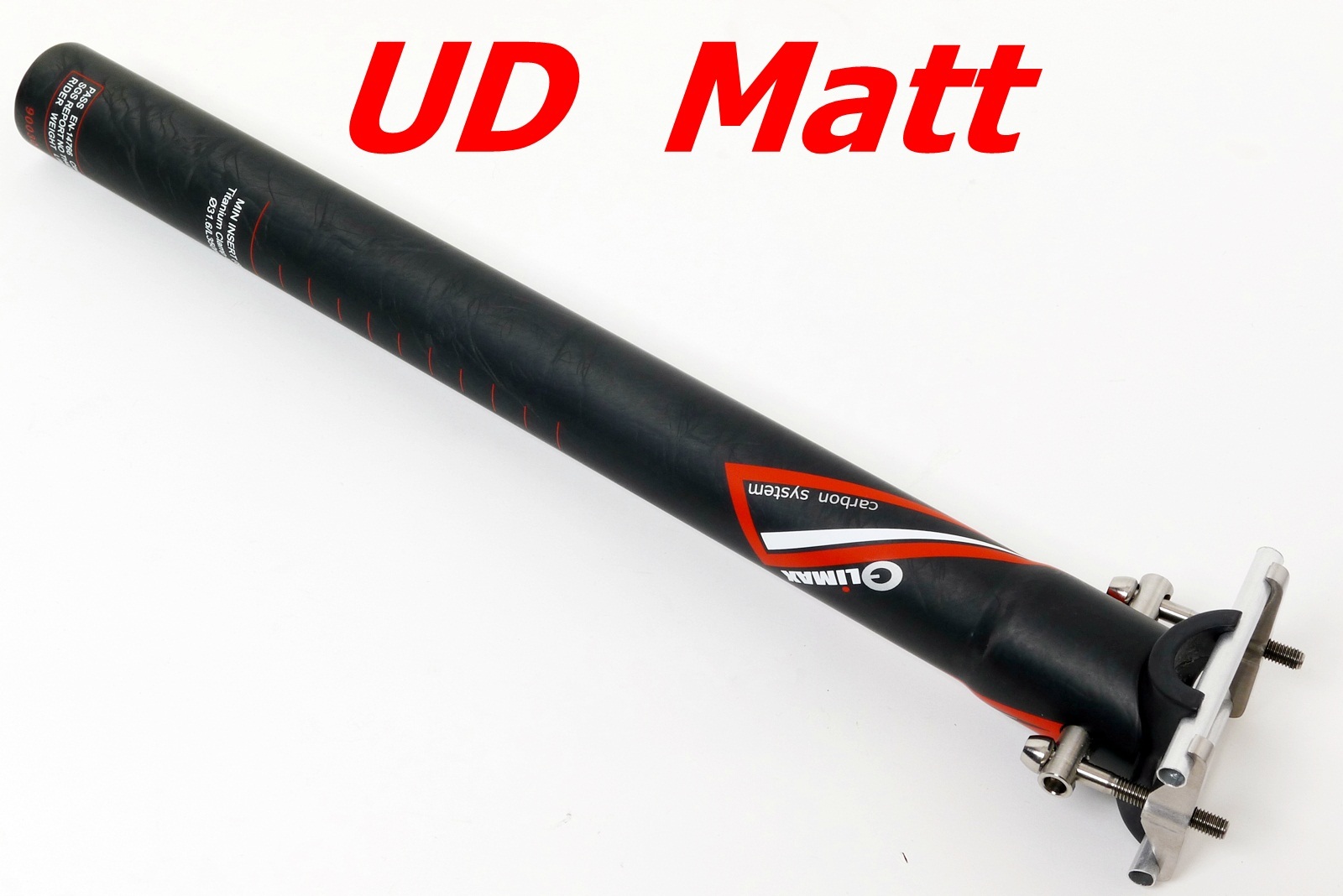 145g,34.9x350mm Climax SP02A UD Matt carbon Seatpost Ti Hardware Road MTB Black