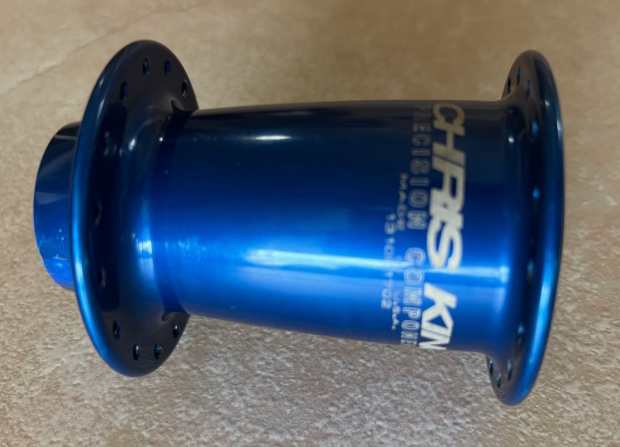 Chris King 32H Classic Single Speed Hubshell Blue – with Bearings