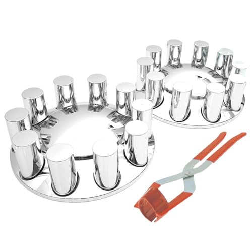 33mm Chrome Front Axle Wheel Cover Set for Semi Trucks ABS Standard-ACN35