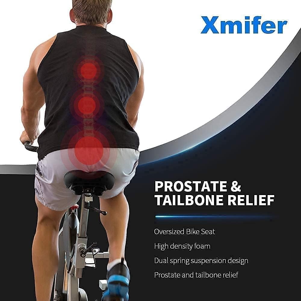 High-Density Memory Foam Bike Seat – Waterproof Faux Leather for Prostate Relief