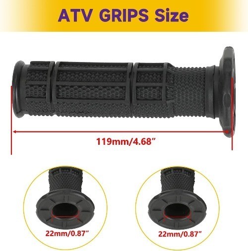 7/8″ ATV Handlebar Handle Grips Compatible with 125cc 110 Color: Classic Black