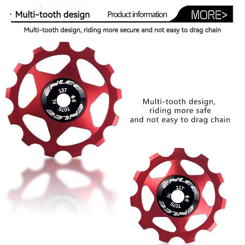 11T 13T Bicycle Jockey Wheels Rear Derailleur Bearing CNC Process Pulley Road Bi