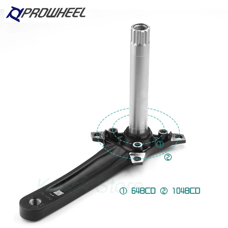 Snow Fat bike Crankset bicyle Crank Arm 104BCD Shaft 176/192mm Bottom Bracket