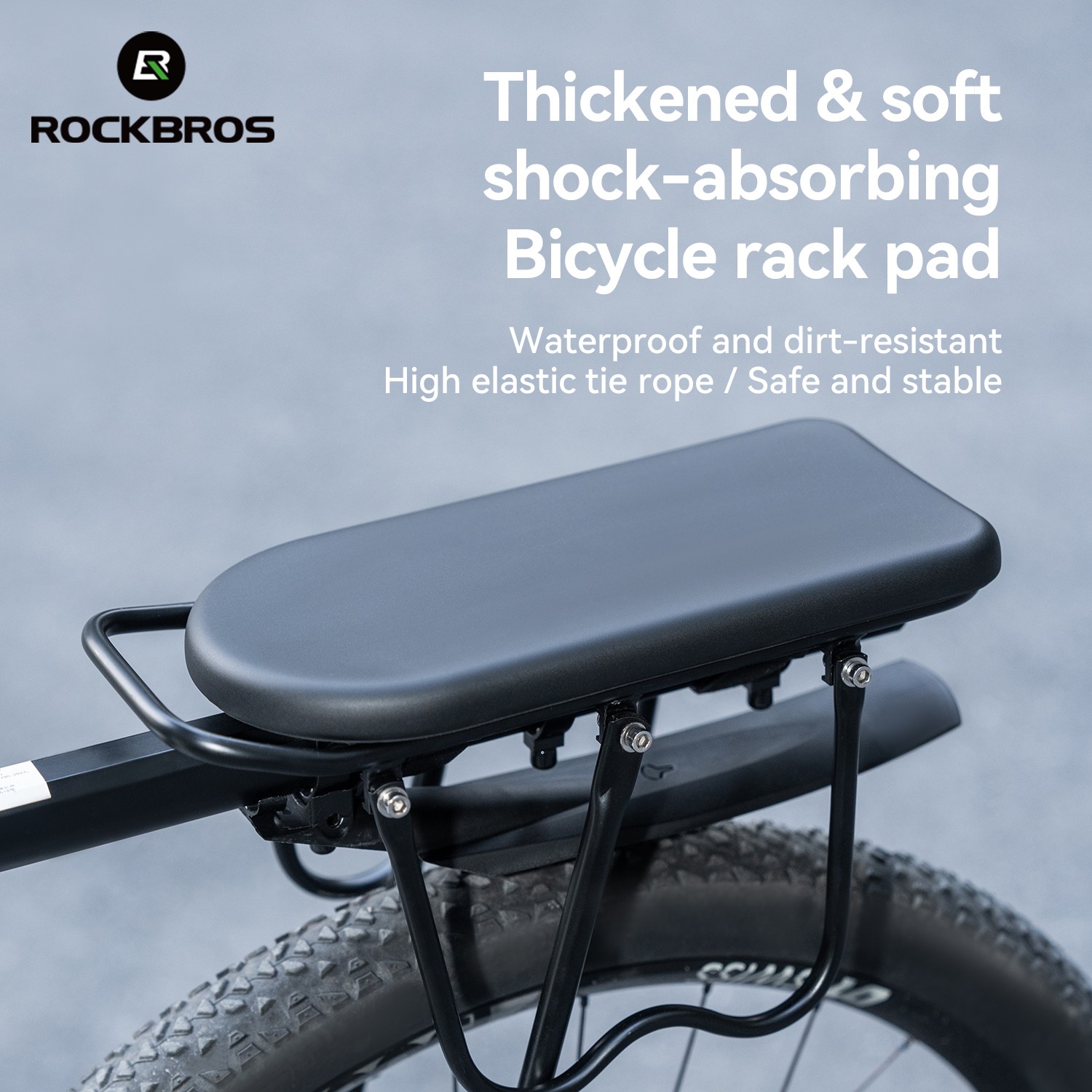 ROCKBROS Bike Rear Rack Seat Saddle Manned Cushion Wide Soft Pad Bike Accessory