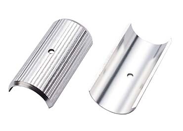 Bicycle handlebar shim stem reducer alloy 22.2mm to 25.4mm (7/8″ to 1″) SILVER
