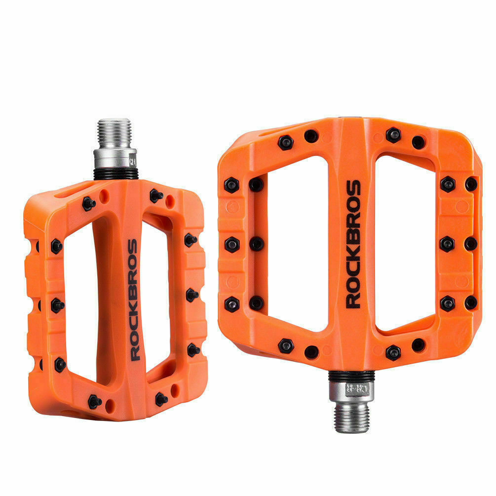 ROCKBROS Bike Nylon Pedals Flat Road BMX Mountain Bike 1 Sealed Bearing Pedal