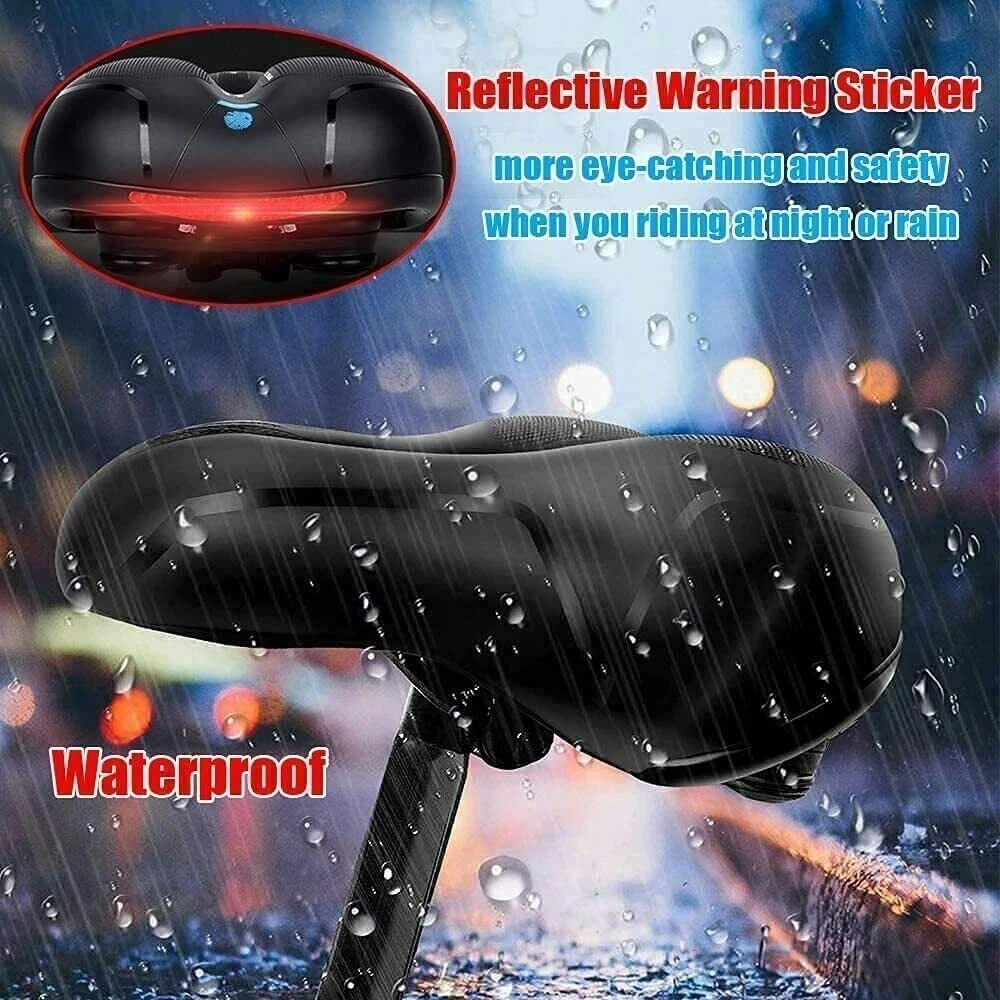 Extra Wide Big Bum Bike Bicycle Saddle Seat Gel Cushion Sporty Soft Comfort Pad.