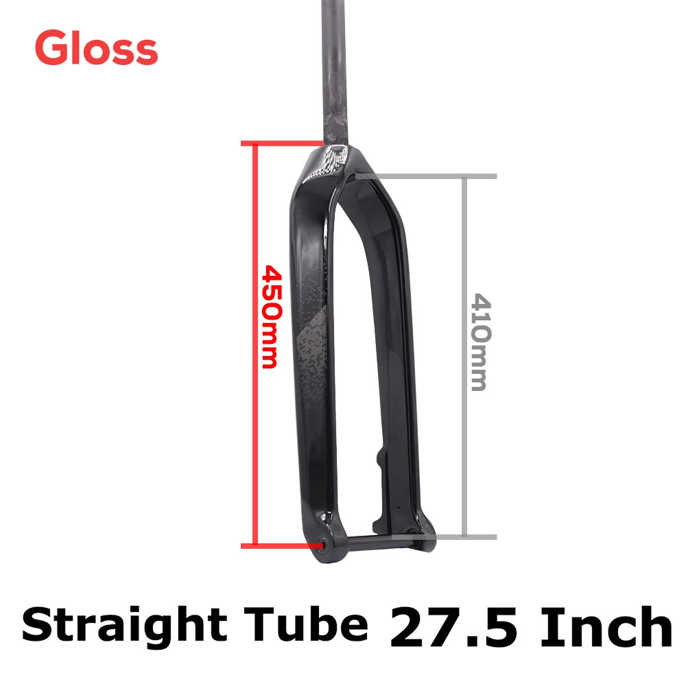 26 27.5 29ER Full Carbon Fiber MTB Rigid Fork 15*110mm Boost Disc Brake