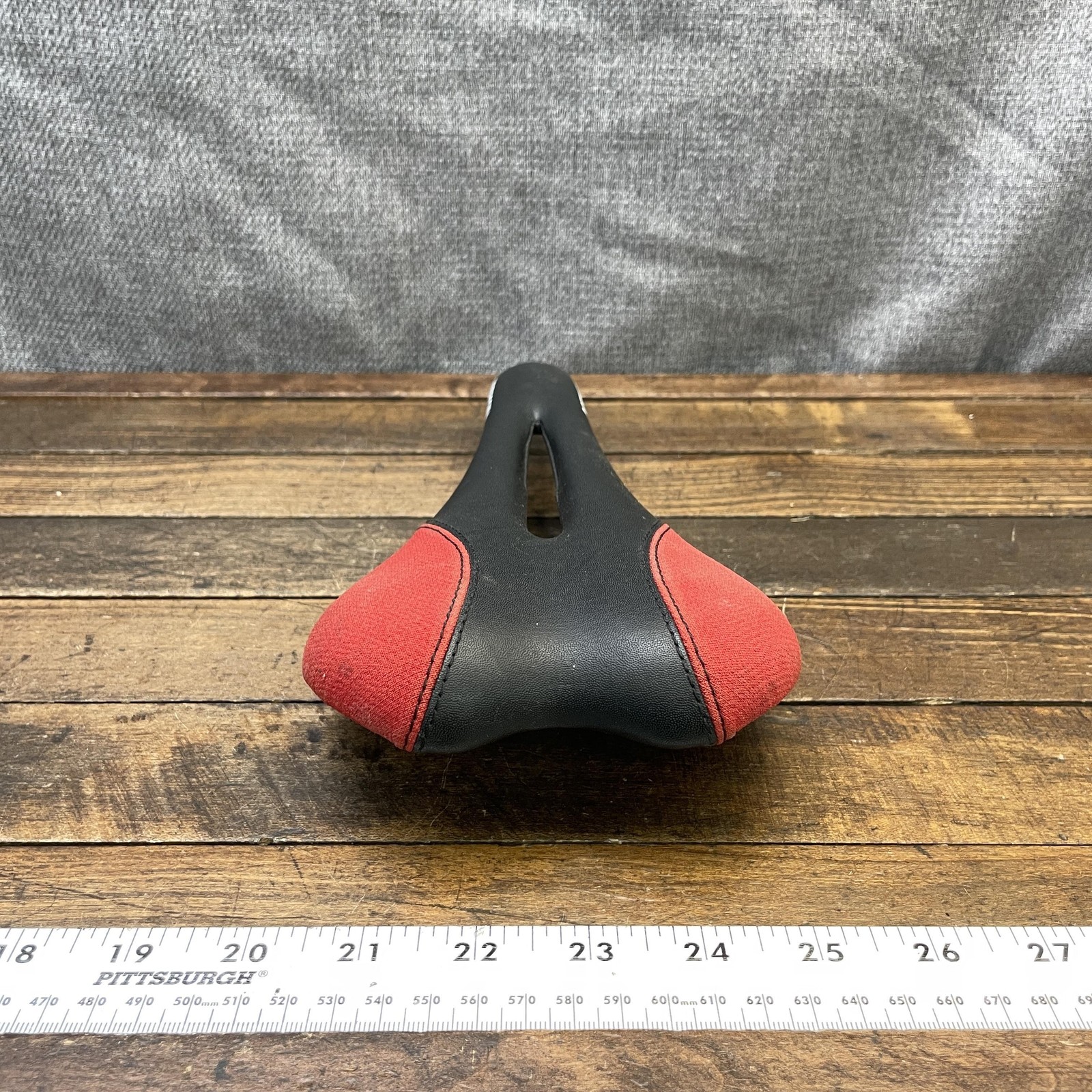 Vintage Bottecchia Seat Saddle Black Red Road Bike Cutout Road Bike CrMo Mens