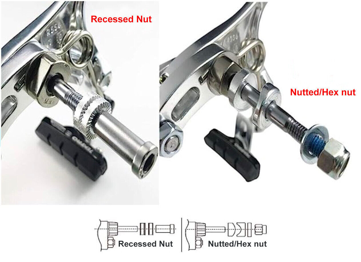 Tektro R559 Long Reach Caliper Brake 55-73mm RECESSED Nut F+R Silver / Black