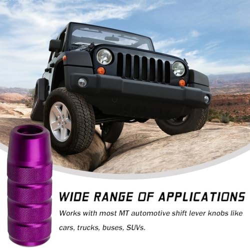 95mm/3.74″ Car Shifter Knob, Aluminum Weighted Automotive Gear Shift Purple