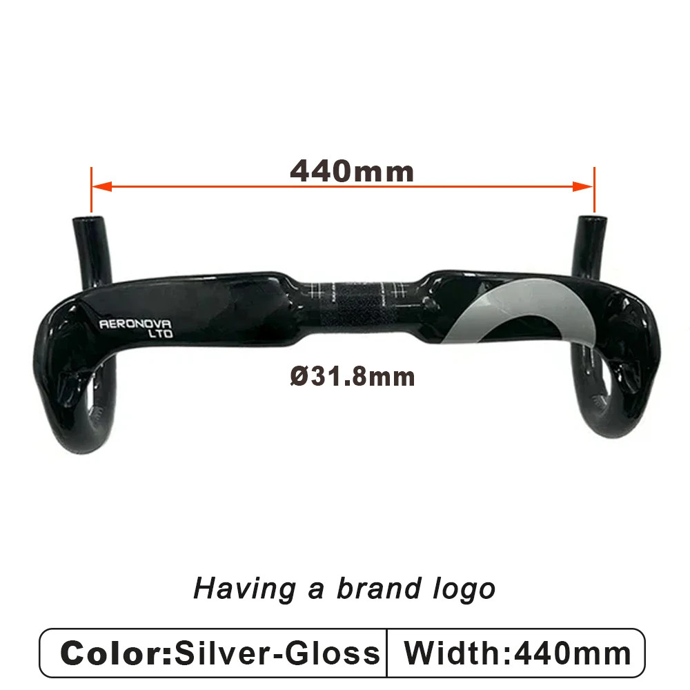 Road Bike Carbon Fiber Handlebar 31.8*400/420/440mm Bicycle Accessories