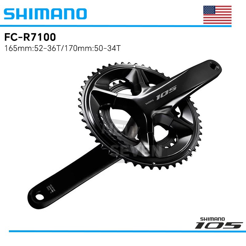 Shimano FC-R7100 170/165mm Crankset 2*12 Speed 50-34t 52-36t Hollowtech II-OE