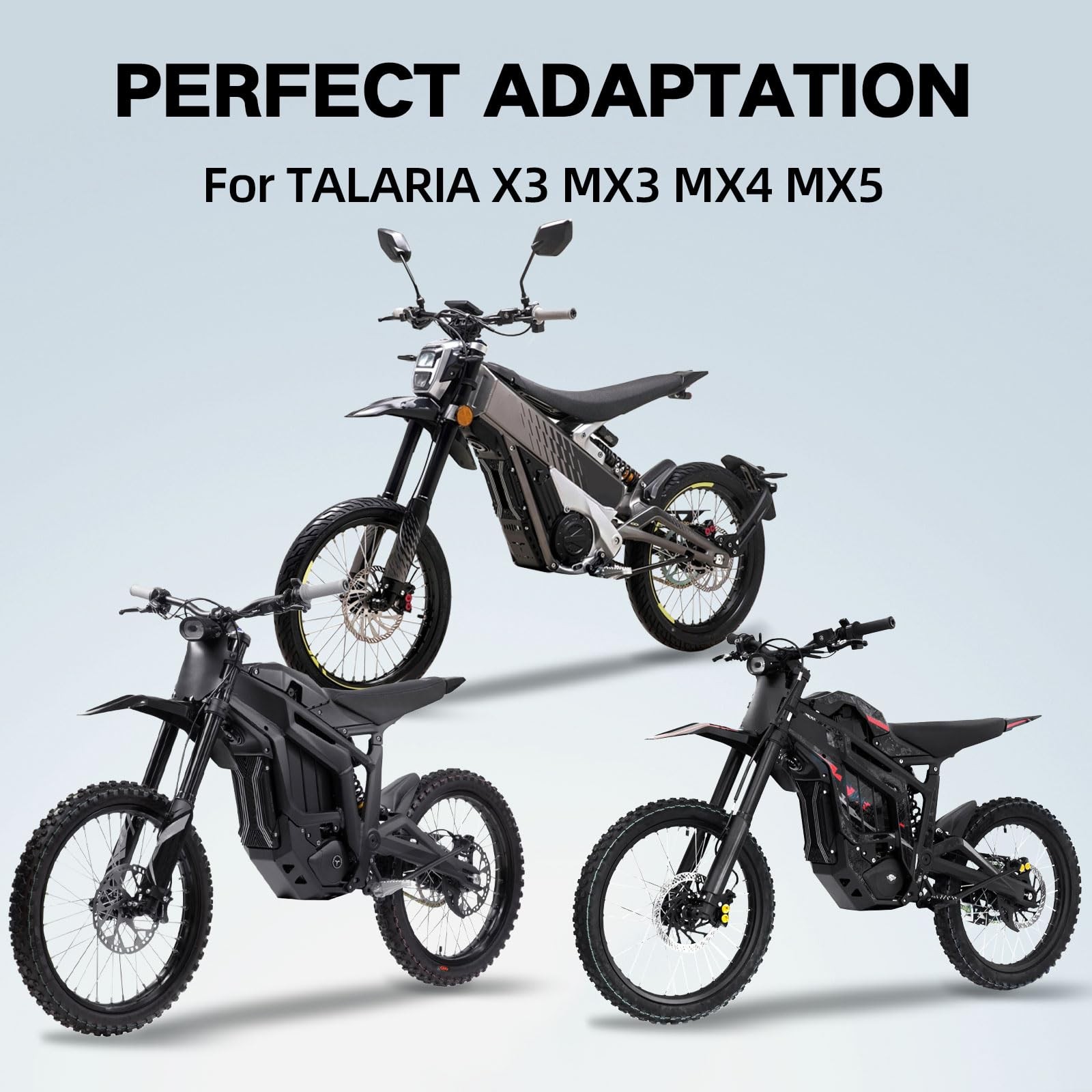 Black CNC Aluminum Dirt Bike Foot Pegs Footrests For Talaria X3/MX3/MX4/MX5
