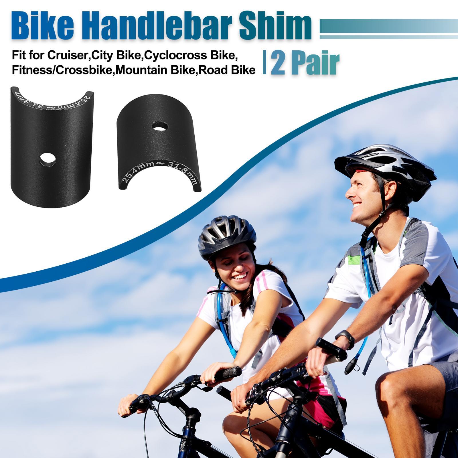 2 Pair Bike Handlebar Shim 25.4 to 31.8mm Handlebar Shim Spacer Stem Size Reduce
