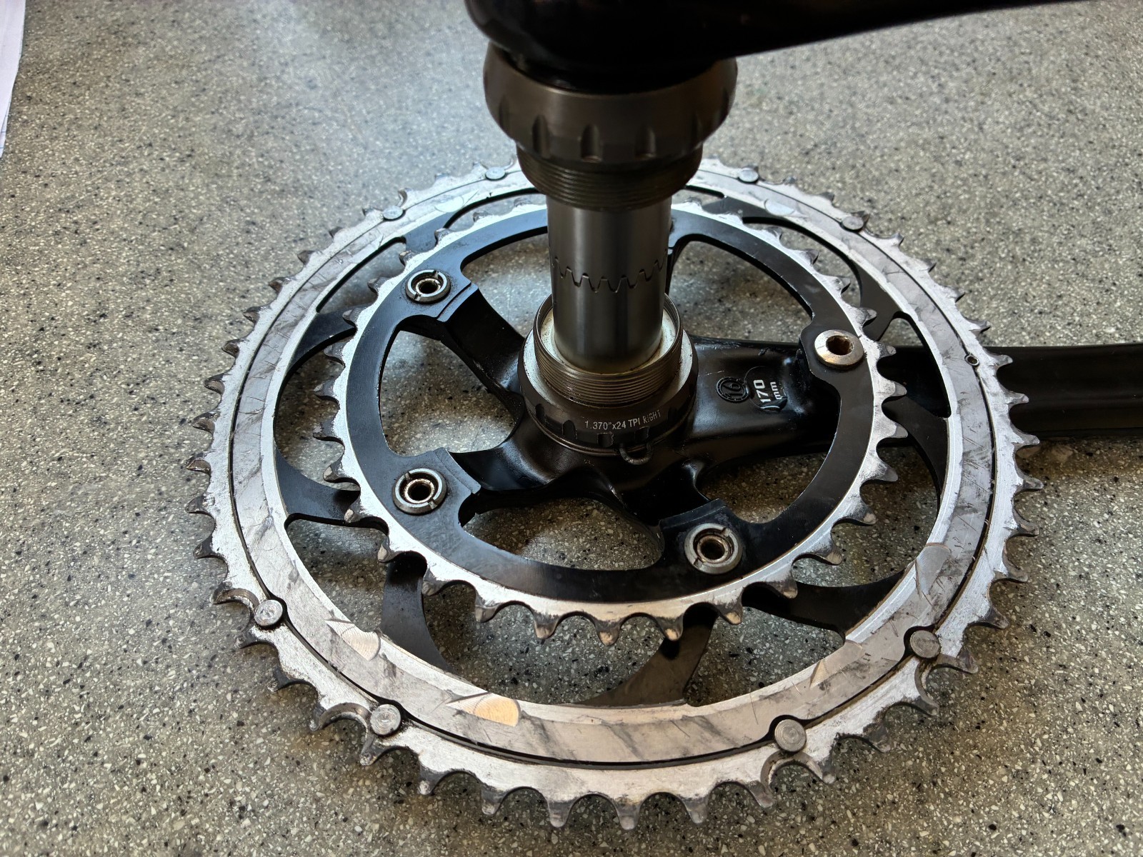 campagnolo veloce crankset 170mm crankarms 50-34 ultra torque w/ bb
