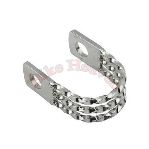 NEW Chrome Bicycle Twisted Seat Post Clamp Bike Seatpost Clamp