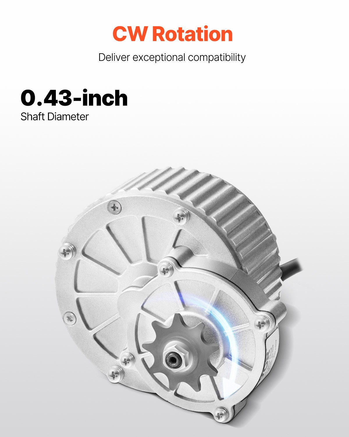 VEVOR 450W Electric Brushed DC Motor Kit 36V 3000rpm Motor with Controller