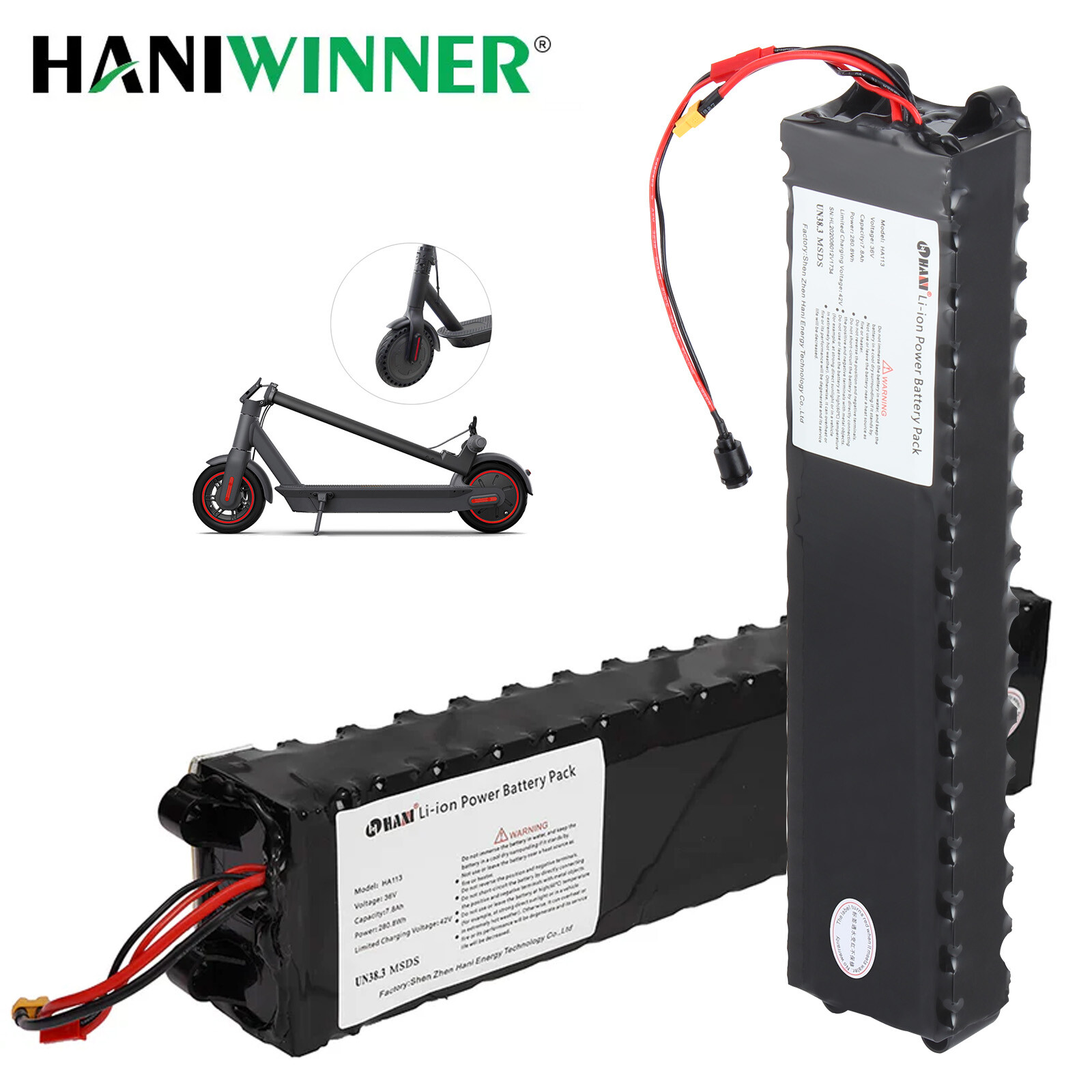36V Lithium Li-ion Ebike Battery Pack 7.8Ah for 36V Electric Bicycle Scooter #US